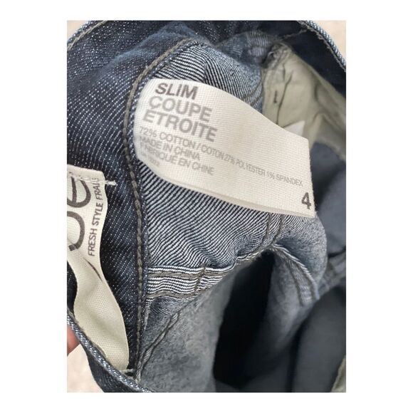 Joe Fresh Dark Wash Slim Jeans Mid Rise Studded Pockets Sz 4 - Picture 9 of 9